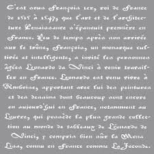Schablone "französische Schrift" Chalky Finish Rayher 30,5 x 30,5 cm