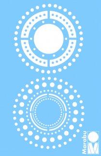 Schablone Ornament "dots" 15 x 10 Marabu