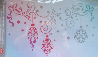 Schablone Wandschablone Weihnachtskugeln 35 x 32 cm