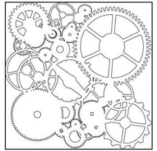 Schablone TCW Mini Gears 15 x 15 cm