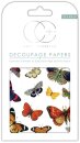3er Set Decoupage Papier Schmetterlinge 35x40
