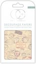 Decoupage Papier Travel Stamps 35x40 3er Set