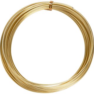 Aluminium Draht in gold 10 m