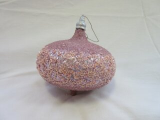 Christbaum Kugel rosa glitzer