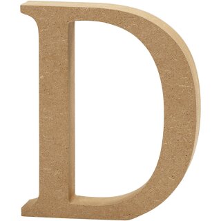 Holzbuchstabe D 8 cm MDF