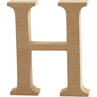 Holzbuchstabe H 8 cm MDF