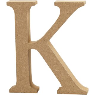 Holzbuchstabe K 8 cm MDF