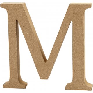 Holzbuchstabe "M" 8 cm  MDF