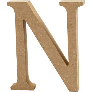Holzbuchstabe N 8 cm MDF