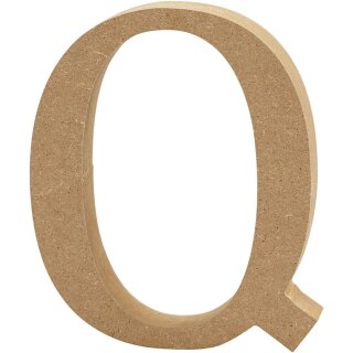 Holzbuchstabe Q 8 cm MDF