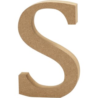 Holzbuchstabe S 8 cm MDF