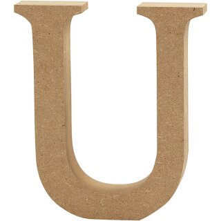 Holzbuchstabe U 8 cm MDF