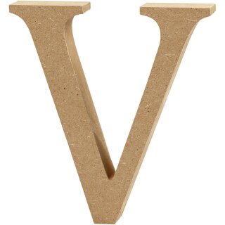 Holzbuchstabe V 8 cm MDF