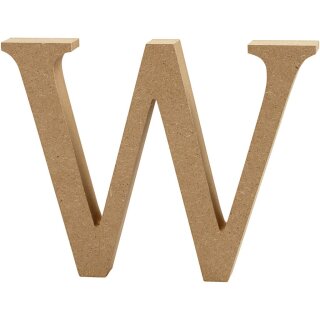 Holzbuchstabe W 8 cm MDF