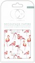 3er Set Decoupage Papier Flamingos 35x40 cm