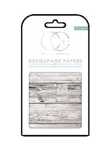 3er Set Decoupage Papier Nordic Wood 35x40 cm