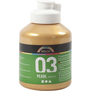 Metallic Perl Gold 500 ml Acrylfarbe Sonderfarbe