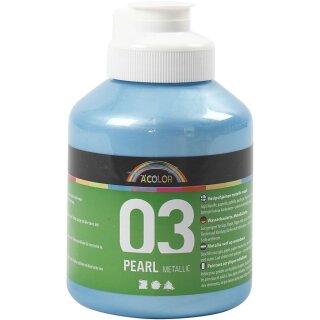 Metallic Perl blau 500 ml Acrylfarbe