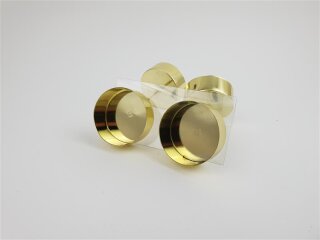 Teelichthalter, Teelichtstecker 4 er Set, gold glänzend