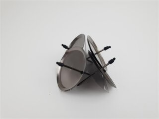 Kerzenhalter, Kerzenstecker 4 er Set, altsilber m. Rand