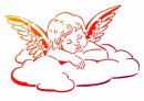 Schablone Engel auf Wolke A4 Viva