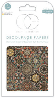 3er Set Decoupage Papier Marokko Style 35x40 cm