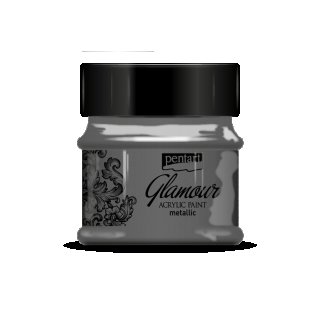 Glamour Metallic schwarz/silber 50 ml