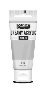 Pentart Creamy Metallic 60 ml Silber