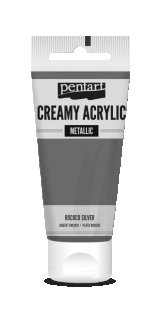 Pentart Creamy Metallic 60 ml Rococosilber