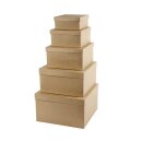 Hutschachtel-Set 5-Teilig viereckig