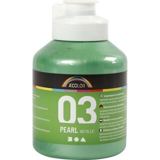 A?Color Acrylfarbe Metallic Perl hellgrün 500 ml