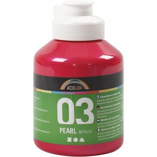 A Color Acrylfarbe Metallic Perl pink 500 ml