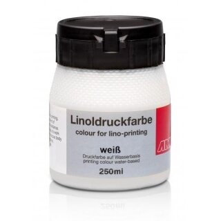 Linoldruckfarbe 250 ml weiß