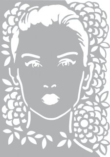 Schablone Mask stencil A4 face