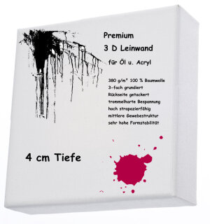 L+P Keilrahmen 3D 50 x 50 cm Premium 4cm 360g