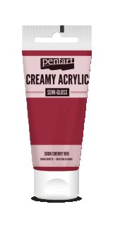 Pentart Creamy Acrylic Semi Gloss Sauerkirschrot 60 ml