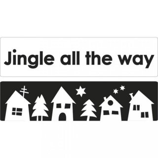 Labels Jingle all the way und Weihnachtsdorf