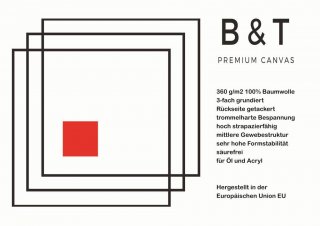 B&T Keilrahmen 3cm 15x15 cm Premium 380g