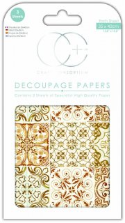 Decoupage Papier "Moroccan Influences" 35 x 40 cm 3er Set