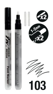 Marker S leer 1-2 mm Set 2 Stück zur Befüllung