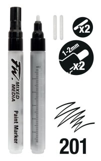 Marker M rund leer 1-2 mm Set 2 Stück zur Befüllung