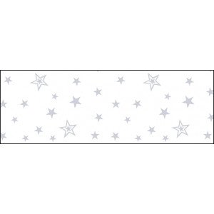 Transparentpapier Rolle 115g 50x61 cm Sterne silber