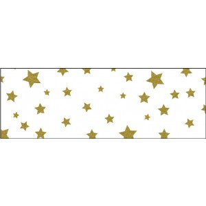 Transparentpapier Rolle 115g 50x61 cm Sterne gold
