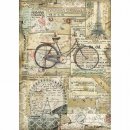 Stamperia Rice Papier  A4 21 x 29,7 cm Fahrrad Vintage