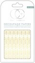 Decoupagepapier Craft Consortium 3er Set White Paper Chain / Kette weißes Papier 35x40 cm