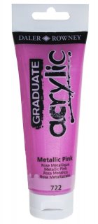Daler Rowney Graduate Acrylic Metallic Pink 120 ml