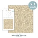 3er Set Decoupage Papier Wildflower Meadow 35x40 cm