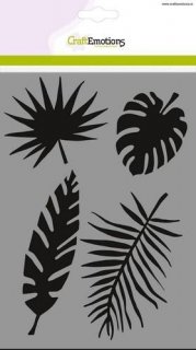 CraftEmotions Mask stencils Schablonen tropische Blätter A5