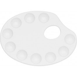 Malpalette Kunststoff oval 22,5x16,7 cm