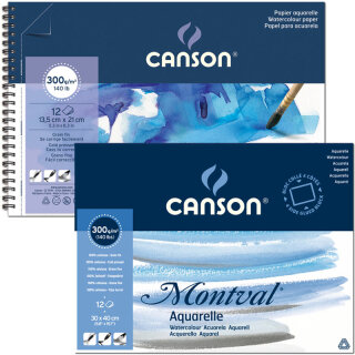 Canson Montval Aquarellblock 19x24 cm, 300g